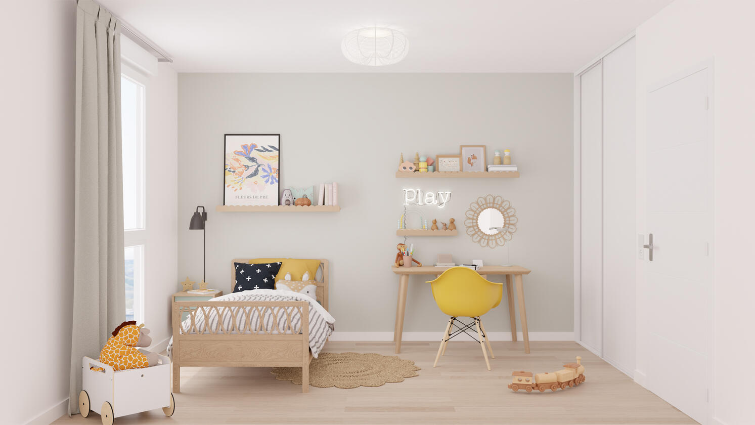 Chambre d'enfant | Exemple de pièce témoin pour un configurateur de finition | Blender Cycles
