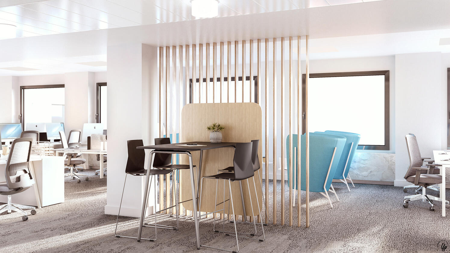 Tertiaire | GLOBAL Agencement | Aménagement de bureau - 92 | 3dsmax vray