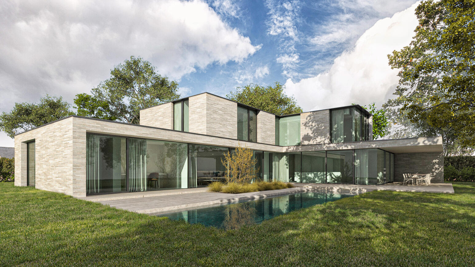 Illustration libre | Résidence WULF - CAS architecten | 3dsmax vray